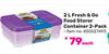 Addis 2L fresh & Go Food Storer Container 2 Pack 850027493