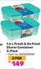 Addis 1.6L Fresh & Fo Food Storer Container 3 Pack 850025838-For 2
