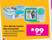 Addis 1.6L Bentro Lunch Box Assorted 850002080/850027861001/850027861002-Each