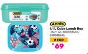 Addis 1.1L Cube Lunch Box 850032685/8500018246-For 2
