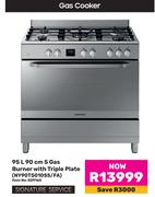 Samsung 95Ltr 90cm 5 Gas Burner With Triple Plate NY90T5010SS/FA