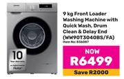 Samsung 9kg Front Loader Washing Machine With Quick Wash, Drum Clean & Delay End WW90T3040BS/FA
