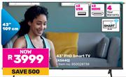 Hisense 43" FHD Smart TV 43A4Q