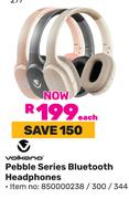 Volkano Pebble Series Bluetooth Headphones (850000238/300/344)-Each