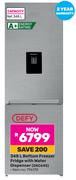 Defy 348L Bottom Freezer/Fridge With Water Dispenser DAC645 (796170)