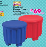 Sunny Stool & Lid Storage Primary Assorted 850016316/850023011