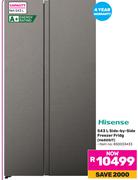 Hisense 543L Side By Side Freezer/Fridge H680SIT (850033433)