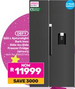 Defy 555L Naturelight Dark Inox Side By Side Freezer/Fridge DFF647 850031143