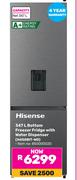 Hisense 347L Bottom Freezer/Fridge With Water Dispenser H450BIT-WD (850000020)