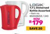Logik 1.7Ltr Immersed Kettle Assorted-Each