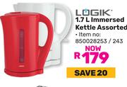 Logik 1.7Ltr Immersed Kettle Assorted-Each