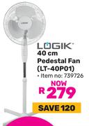 Logik 40cm Pedestal Fan LT-40P01