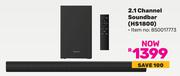 Hisense 2.1 Channel Soundbar HS1800 850017773