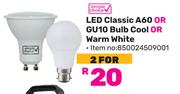 Simple Choice LED Classic A60 Or GU10 Bulb Cool Or Warm White 850024509001-For 2