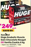 Black Bull Huge Anabolic Muscle Gain Chocolate Nougat Or Vanilla Cookie 833129/130-4Kg