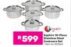 Tissolli Saphire 10-Piece Stainless Steel Cookware Set-Per Set