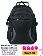 Edison Premium 50cm Backpack Black 745340-Each