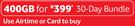 Vodacom Prepaid Home Internet 400GB (30 Day Bundle)