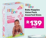 Little One Baby Nappies Value Pack (Assorted Sizes)-Each
