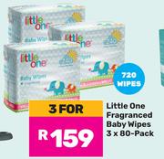 Little Onne Fragranced Baby Wipes-For 3 x 80's Pack