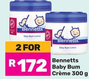 Bennetts Baby Bum Creme-For 2 x 300g