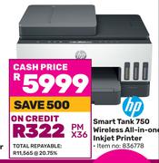 HP Smart Tank 750 Wireless All In One Inkjet Printer 836778