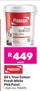 Plascon True Colour Fresh White PVA Paint 745474-20Ltr Each