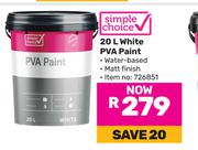 Simple Choice White PVA Paint-20Ltr