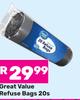 Great Value Refuse Bags-20s