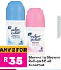 Shower To Shower Roll On Assorted-For 2 x 50ml