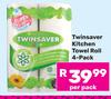 Twinsaver Kitchen Towel Roll 4 Pack-Per Pack