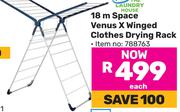 Laundry House 18m Space Venus X Winged Clothes Drying Rack (788763)-Each
