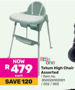 Little One Tatum High Chair Assorted (850026102001/002/003)-Each