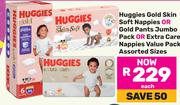 Huggies Gold Skin Soft Nappies Or Gold Pants Jumbo Pack -Each 