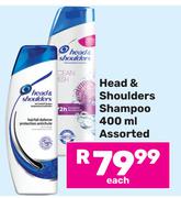 Head & Shoulders Shampoo Assorted-400ml Each