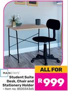 Mainstays Student Suite Desk, Chair And Stationery Holder-For All