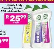 Handy Andy Cleaning Cream Assorted-750ml Each
