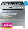 Samsung 90cm 5 Burner Gas Cooker With Triple Flame Wok Plate Burner NY90T5010SS