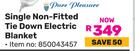 Pure Pleasure Single Non Fitted Tie Down Electric Blanket 850043457