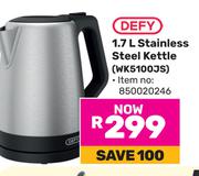 Defy 1.7L Stainless Steel Kettle WK5100JS 850020246