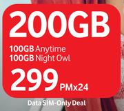 Vodacon 200GB Data Sim Only Deal