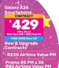 2 x Samsung A26 Smartphone + Free Samsung Galaxy 2 x Buds Core-On Red Flexi 230 + Red Flexi 85