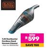 Black & Decker 7.2V Dust Buster Cordless Hand Vacuum Cleaner 850026352