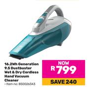 Black & Decker 16.2Wh Generation 9.5 Dust Buster Wet & Dry Cordless Hand Vacuum Cleaner 850026343