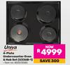 Univa 4 Plate Undercounter Oven & Hob Set U336B-1 850013085