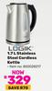 Logik 1.7L Stainless Steel Cordless Kettle 850028217