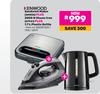 Kenwood Sandwich Maker SMM00 Plus 2000W Steam Iron STP41+1.7L Plastic Kettle 850001220/7316/8379