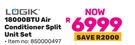 Logik 18000 BTU Air Conditioner Split Unit Set 850000497