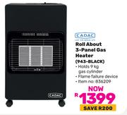 Cadac Roll About 3 Panel Gas Heater 943-BLACK 836209