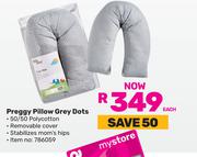 Little One Preggy Pillow Grey Dots 786059